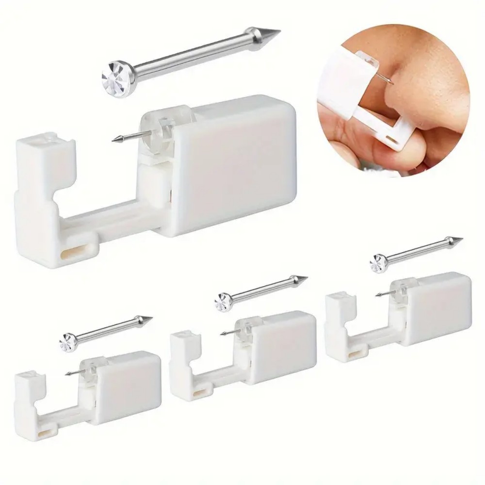 Body Jewelry Factory - 2/4個入り使い捨て安全滅菌ピアスユニットノーズスタッドピアスガンピアスツールマシンキット耳ピアスボディジュエリーKK Y2K