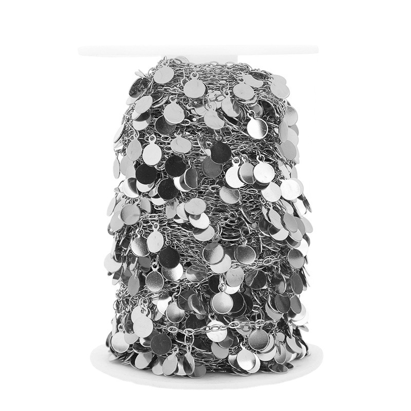 1メートルステンレス鋼6mmディスク手作りチェーンDIYジュ - Body Jewelry Chains のレビューと価格