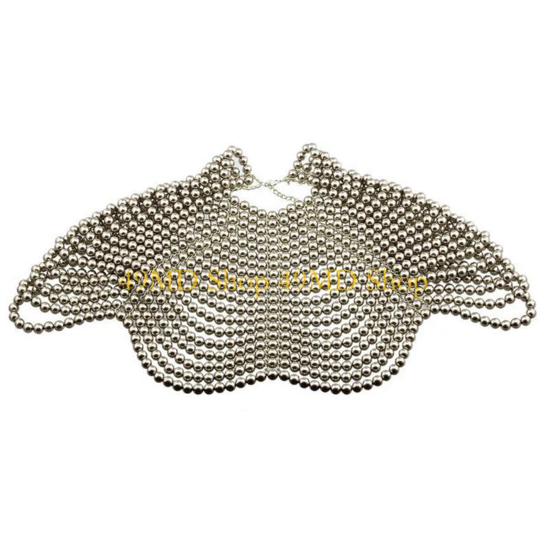 49MD エレガントな女性ショール多層ビーズチェストチェーン - Body Jewelry Chains のレビューと価格