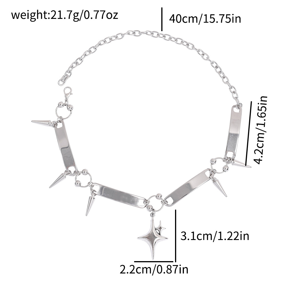 パンクスターリベットチョーカー、ロックジュエリー、Y2kアク - Body Jewelry Y2K のレビューと価格