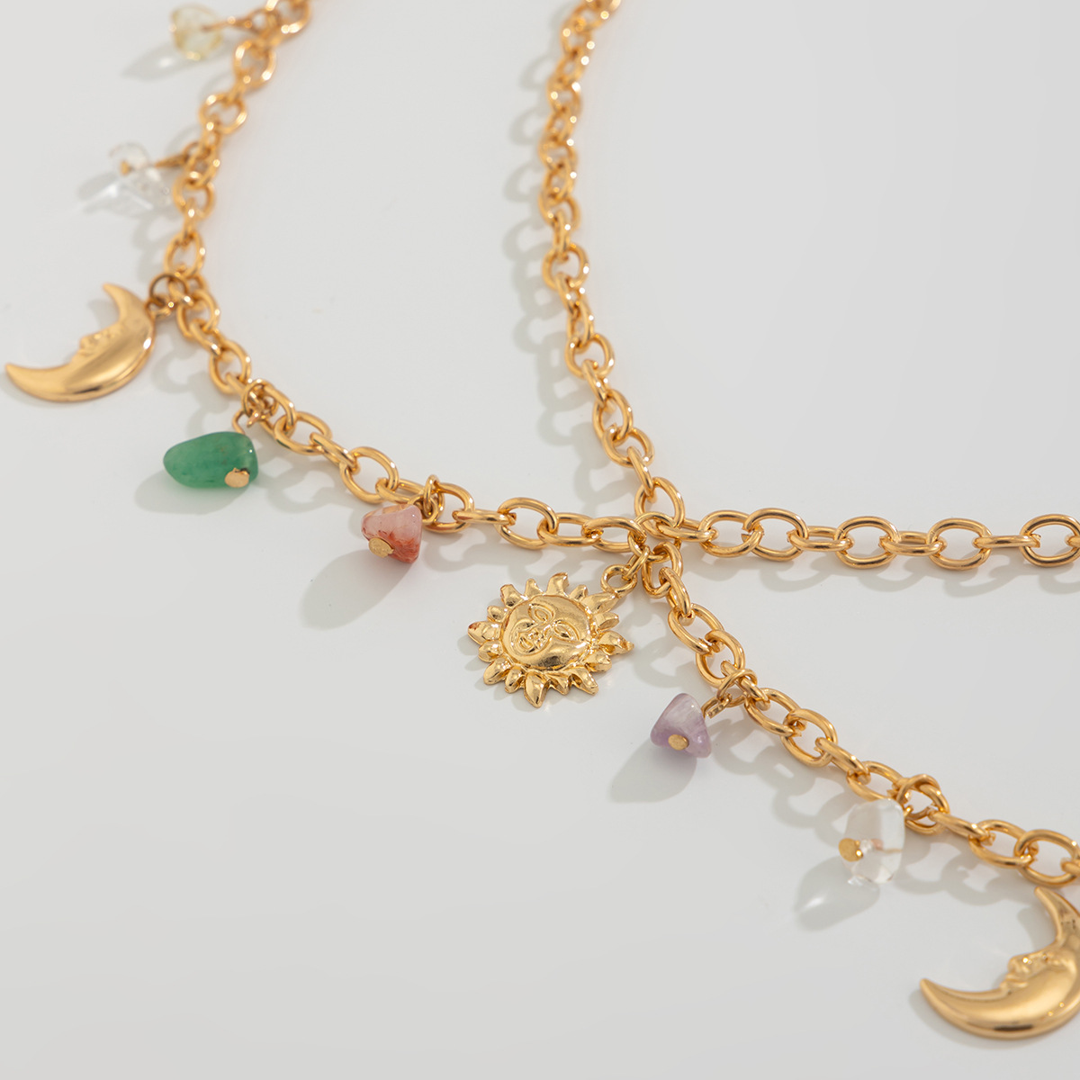 自由奔放に生きるスタームーン太陽ペンダントウエストチェーン  - Body Jewelry Chains のレビューと価格