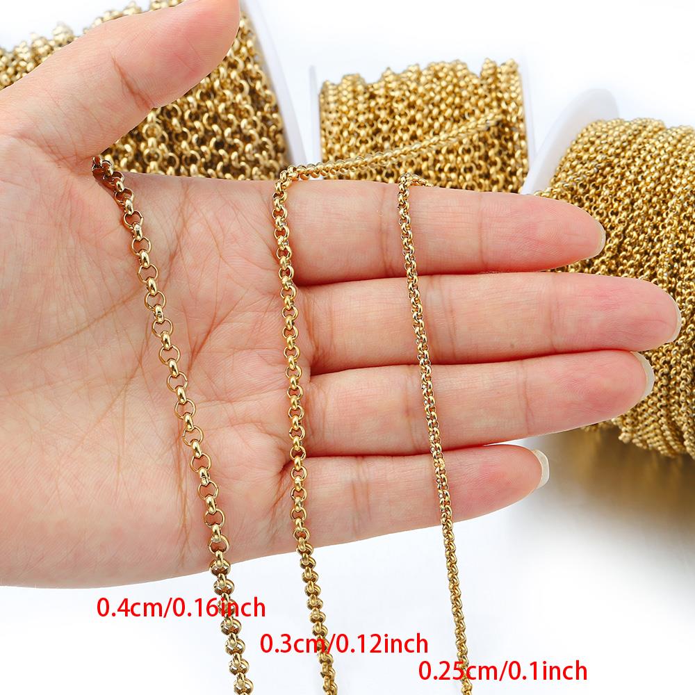 1メートル2-4mmステンレス鋼O型小円チェーン、DIYボデ - Body Jewelry Chains のレビューと価格