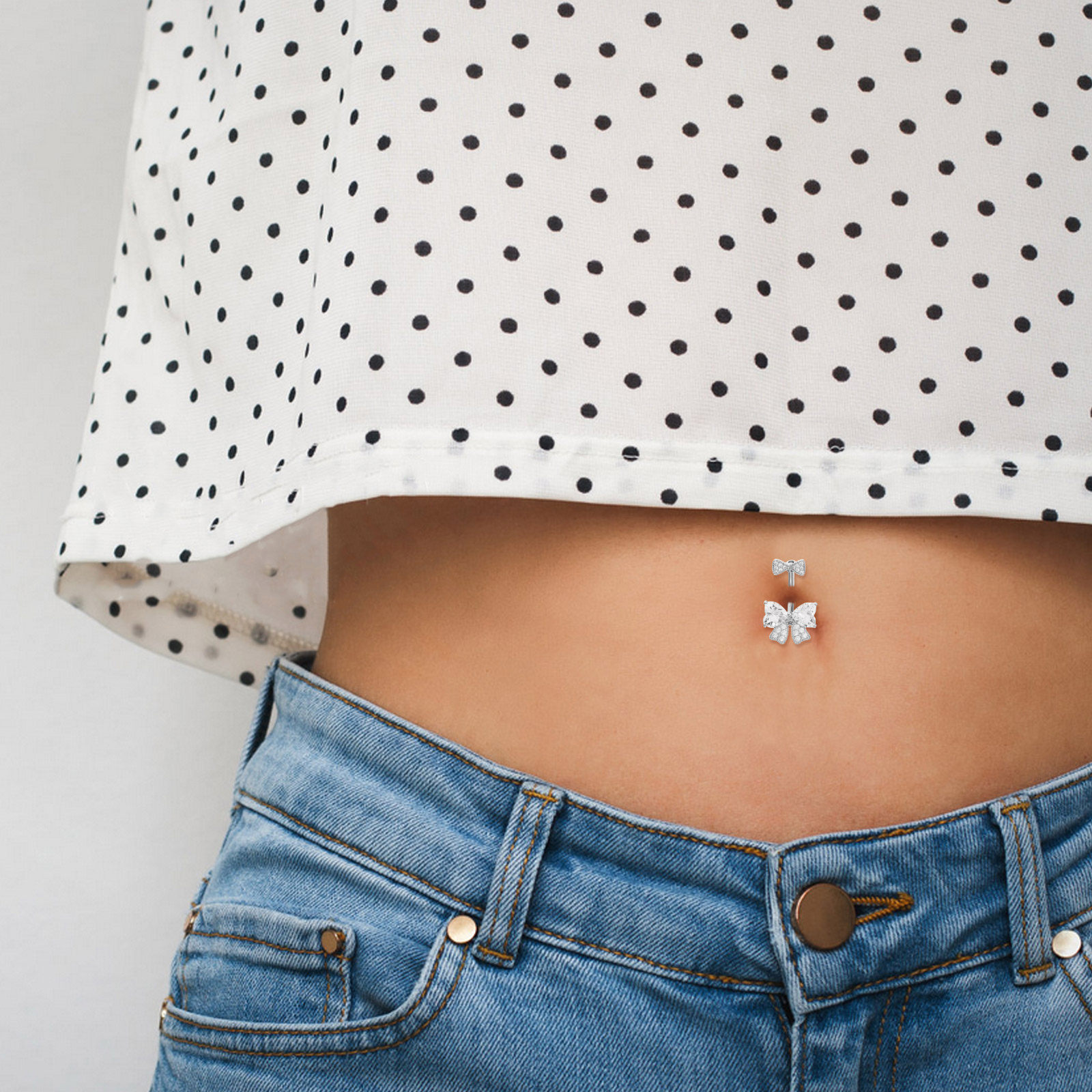 女性用、ステンレス製、リボン結びのデザイン、お腹のピアス、女 - Body Jewelry For Sensitive Skin のレビューと価格