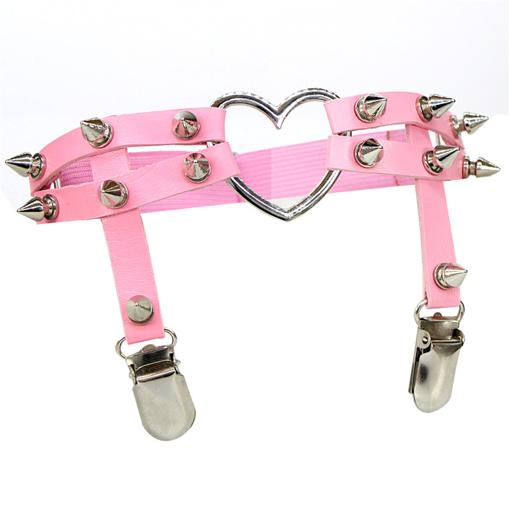 1 個女性パンクゴスハート Pu レザー弾性脚リングボディジ - Body Jewelry Rings のレビューと価格