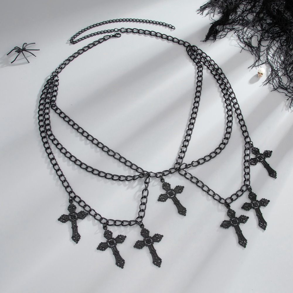ヴィンテージパンクウエストチェーン、Y2K風中空クロスウエス - Body Jewelry Y2K のレビューと価格