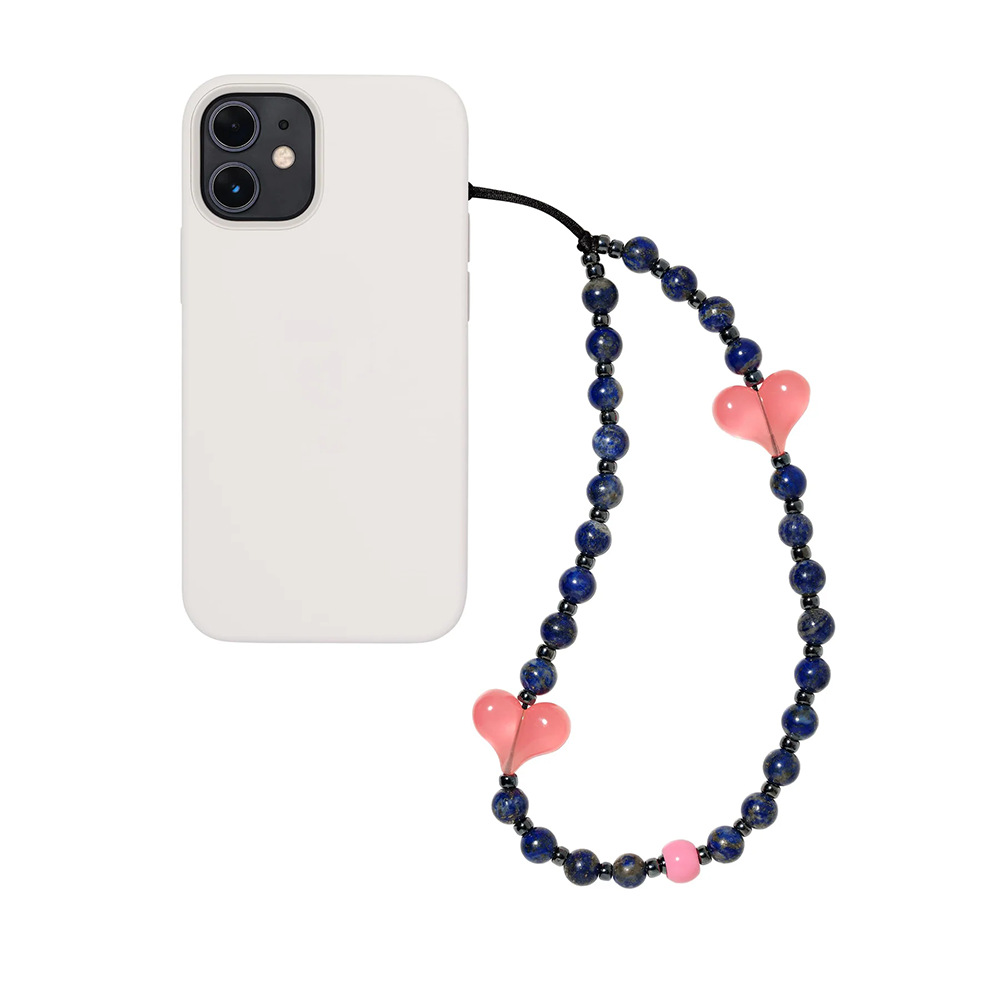 Herlook-天然石の電話チャームストラップ、愛の心、電話 - Body Jewelry Y2K のレビューと価格