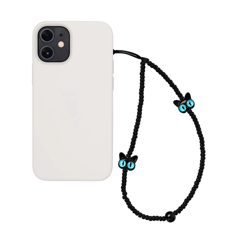 女性用電話チェーン,携帯電話ストラップ,かわいい動物,黒猫, - Body Jewelry Y2K のレビューと価格