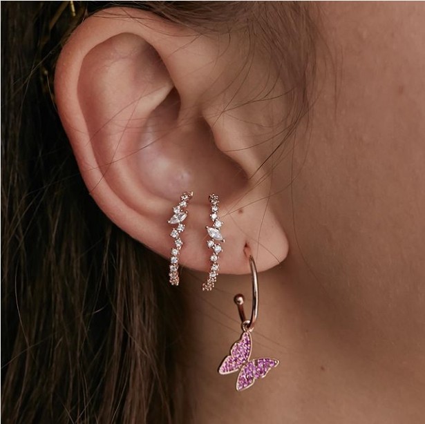 スパーキングブリンブリン cz クラスタースタッドイヤリング - Cluster Stud Ear のレビューと価格
