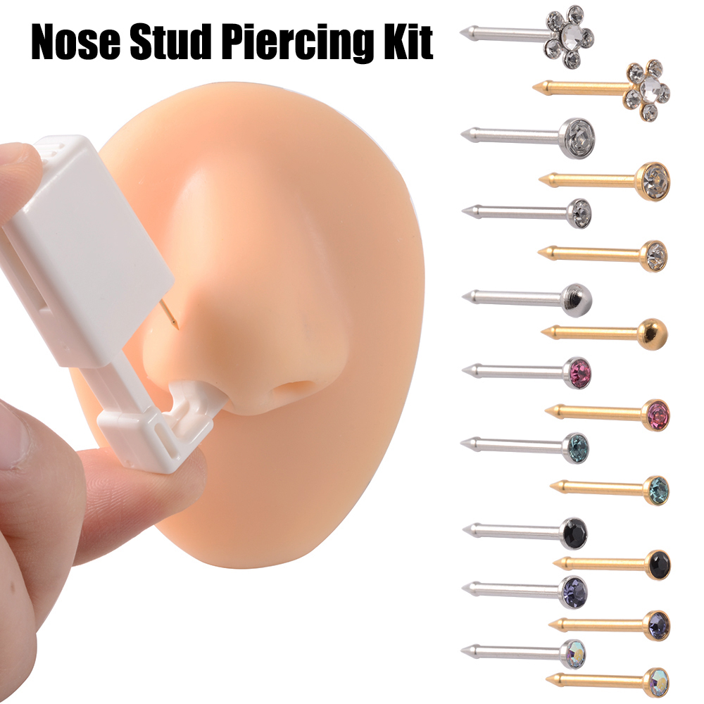 使い捨て安全滅菌済みノーズスタッド用ピアスユニット ピアスガ - Body Jewelry Factory のレビューと価格