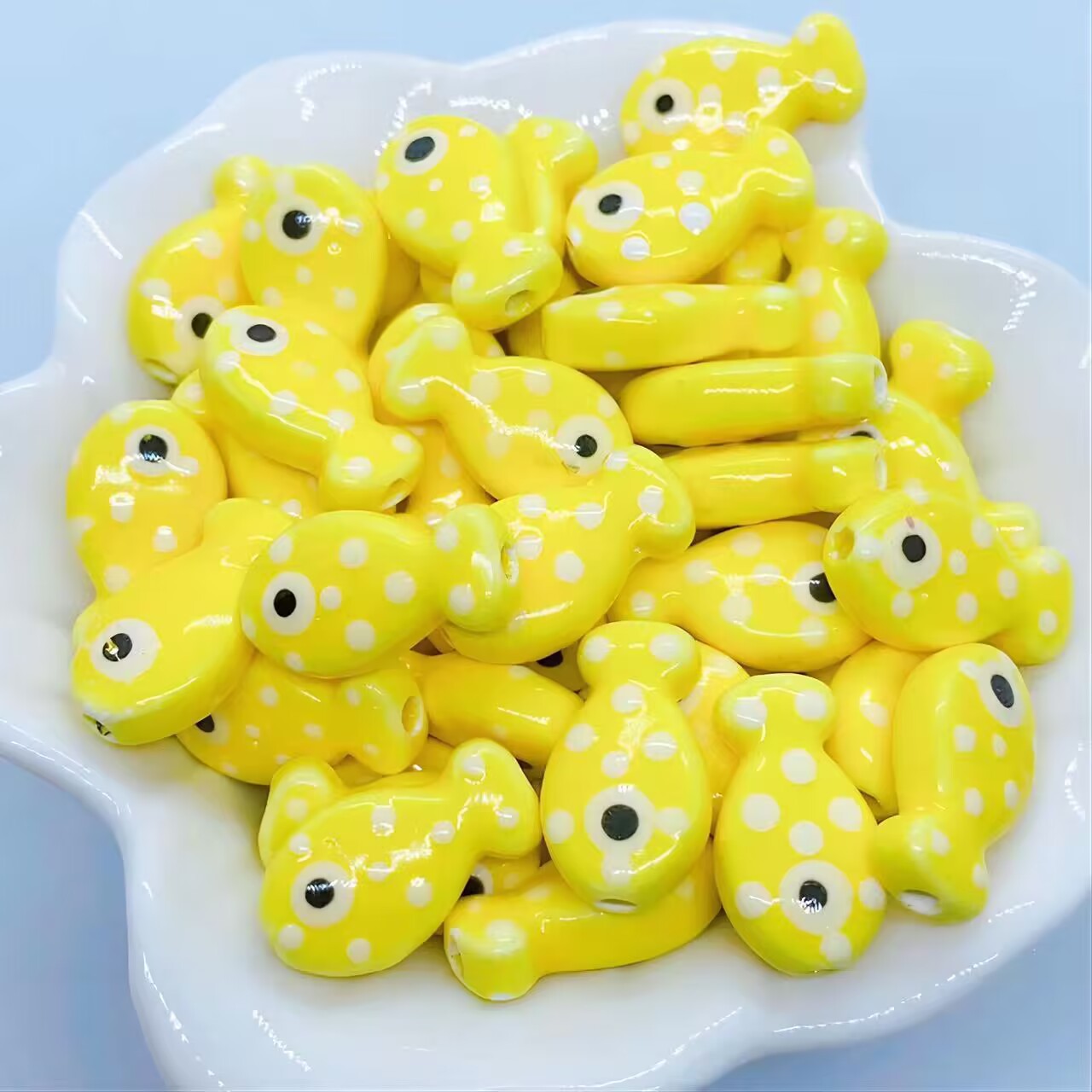 10 個ピンク磁器セラミック魚ルーススペーサービーズ DIY - Body Jewelry Y2K のレビューと価格