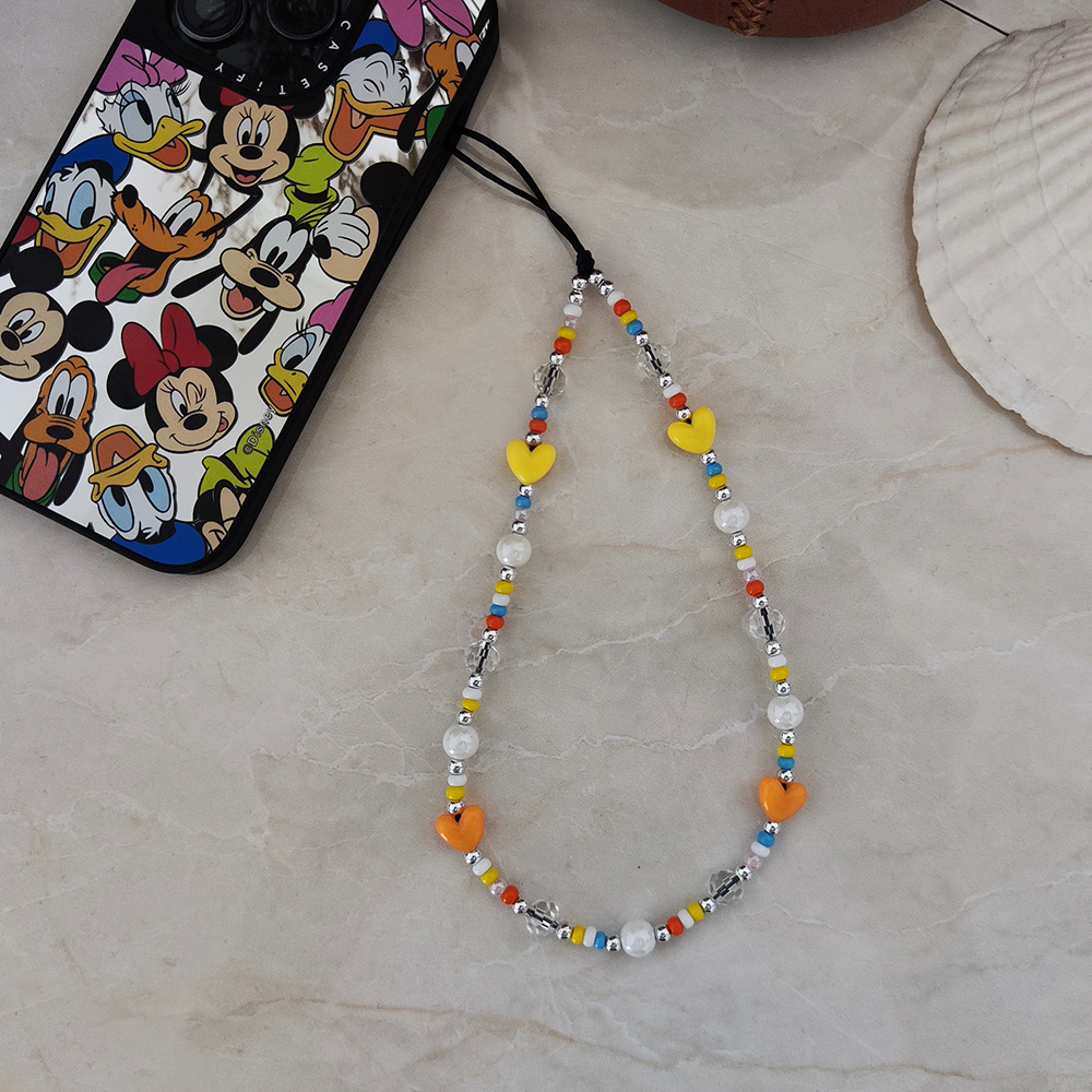 Kkbearl-カラフルなビーズチェーン,ハートチャーム,ス - Body Jewelry Y2K のレビューと価格