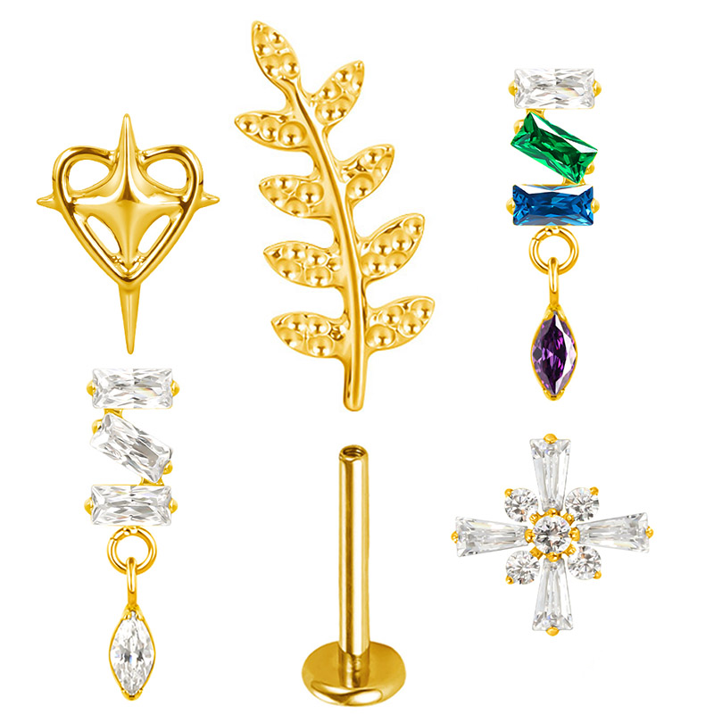 ASTM F136規格チタン製イヤーピアス ハート/3角形C - Body Jewelry Factory のレビューと価格
