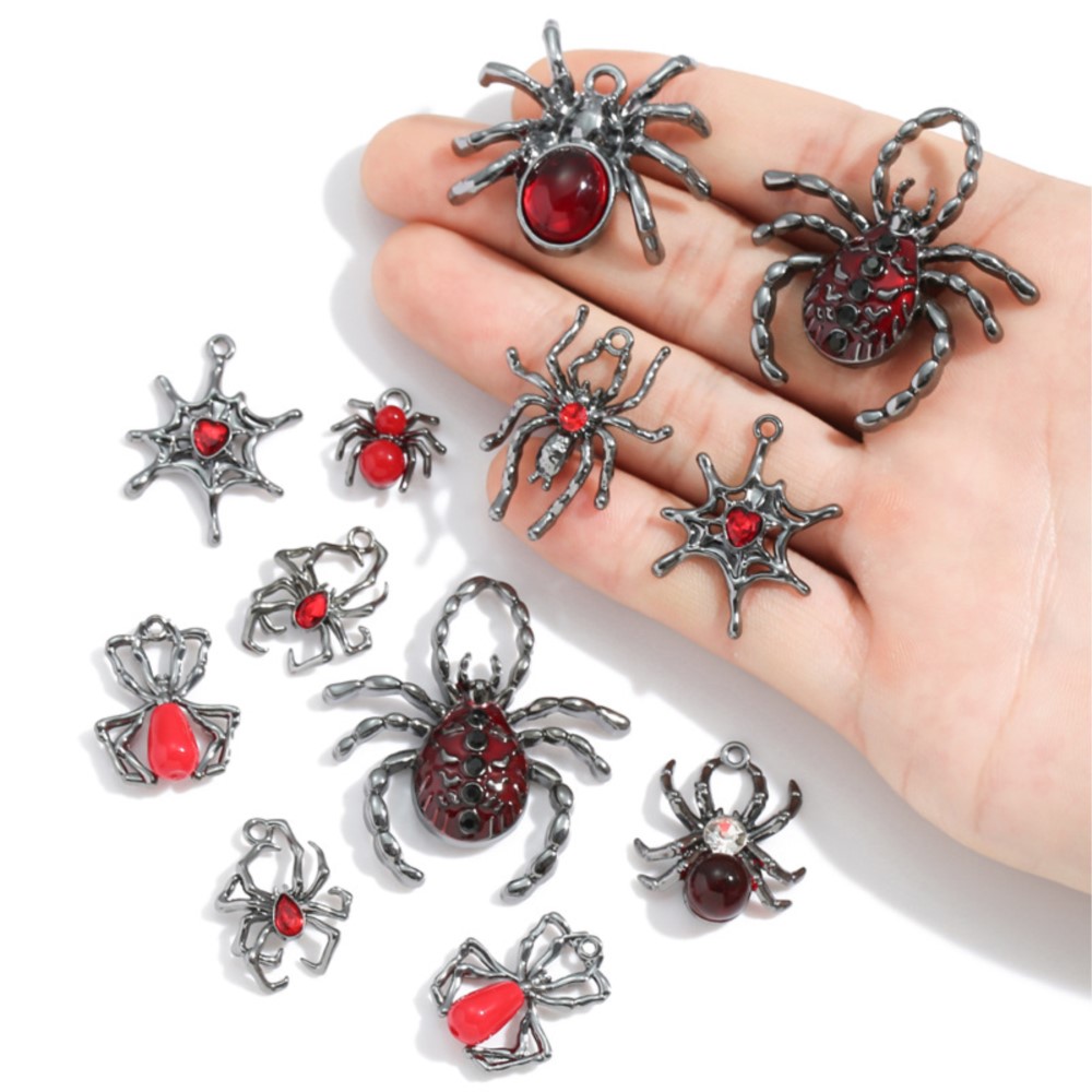 5 個ゴシックブラックスパイダーチャームペンダントパンクネッ - Body Jewelry Y2K のレビューと価格