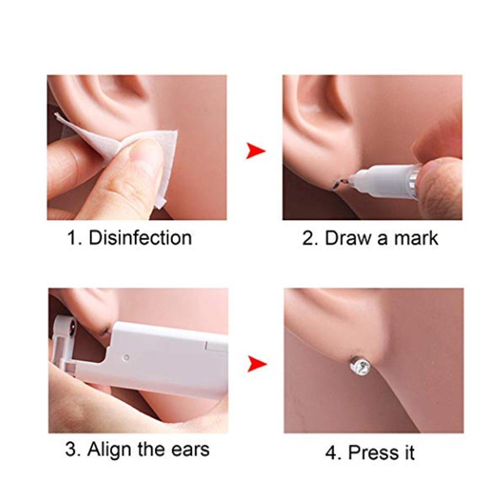 1PC 使い捨て滅菌耳ピアスユニット耳珠ピアスガン家庭用痛み - Body Jewelry Factory のレビューと価格