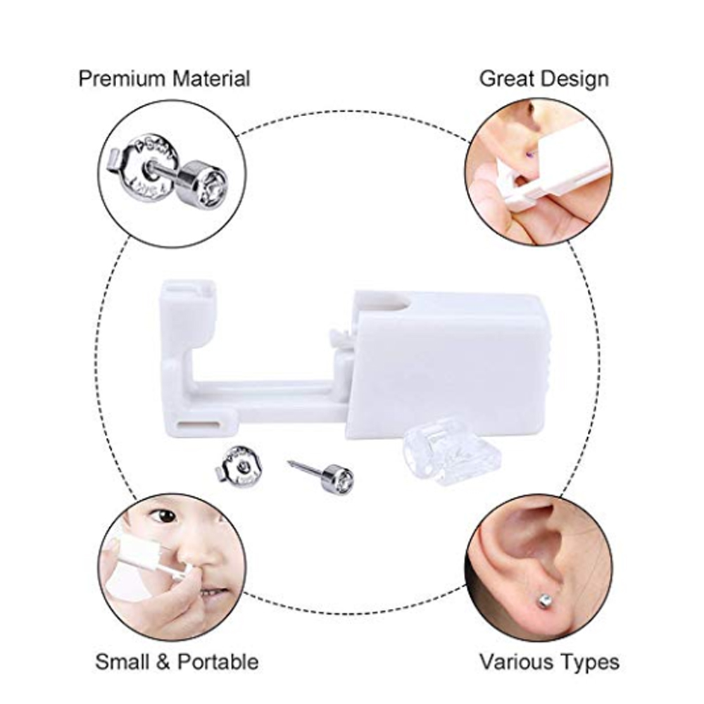 1PC 使い捨て滅菌耳ピアスユニット耳珠ピアスガン家庭用痛み - Body Jewelry Factory のレビューと価格