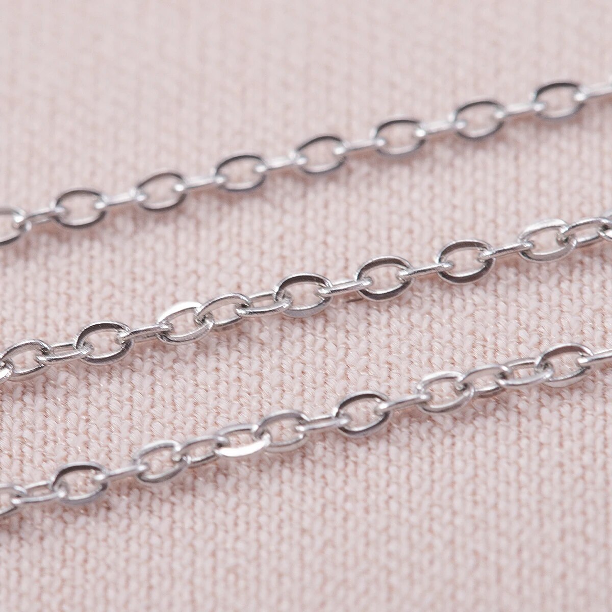 10 メートルステンレス鋼 O 形状薄いチェーン DIY ネ - Body Jewelry Chains のレビューと価格