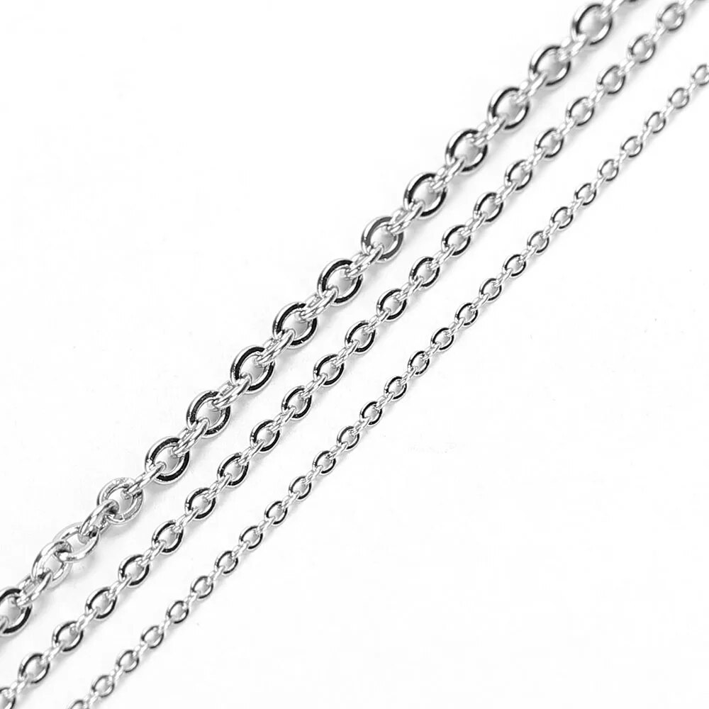 10 メートルステンレス鋼 O 形状薄いチェーン DIY ネ - Body Jewelry Chains のレビューと価格
