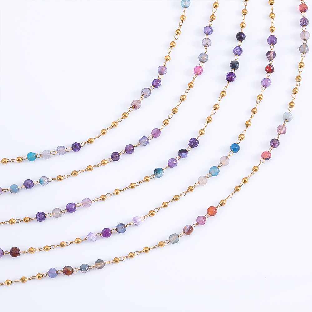 0.5 メートル 1 メートルのステンレス鋼色透明クリスタル - Body Jewelry Chains のレビューと価格