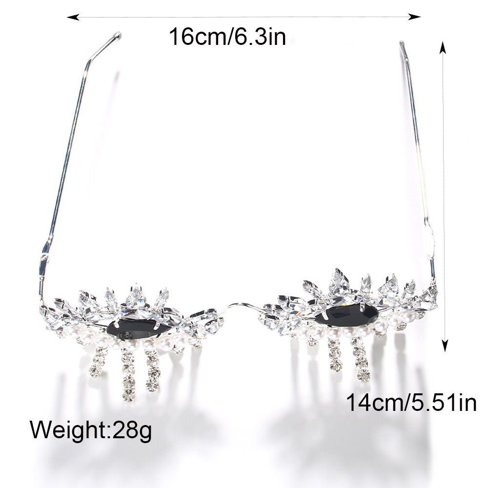 Stonefans-女性用タッセルグラスフレーム、デザイナー - Body Jewelry Y2K のレビューと価格