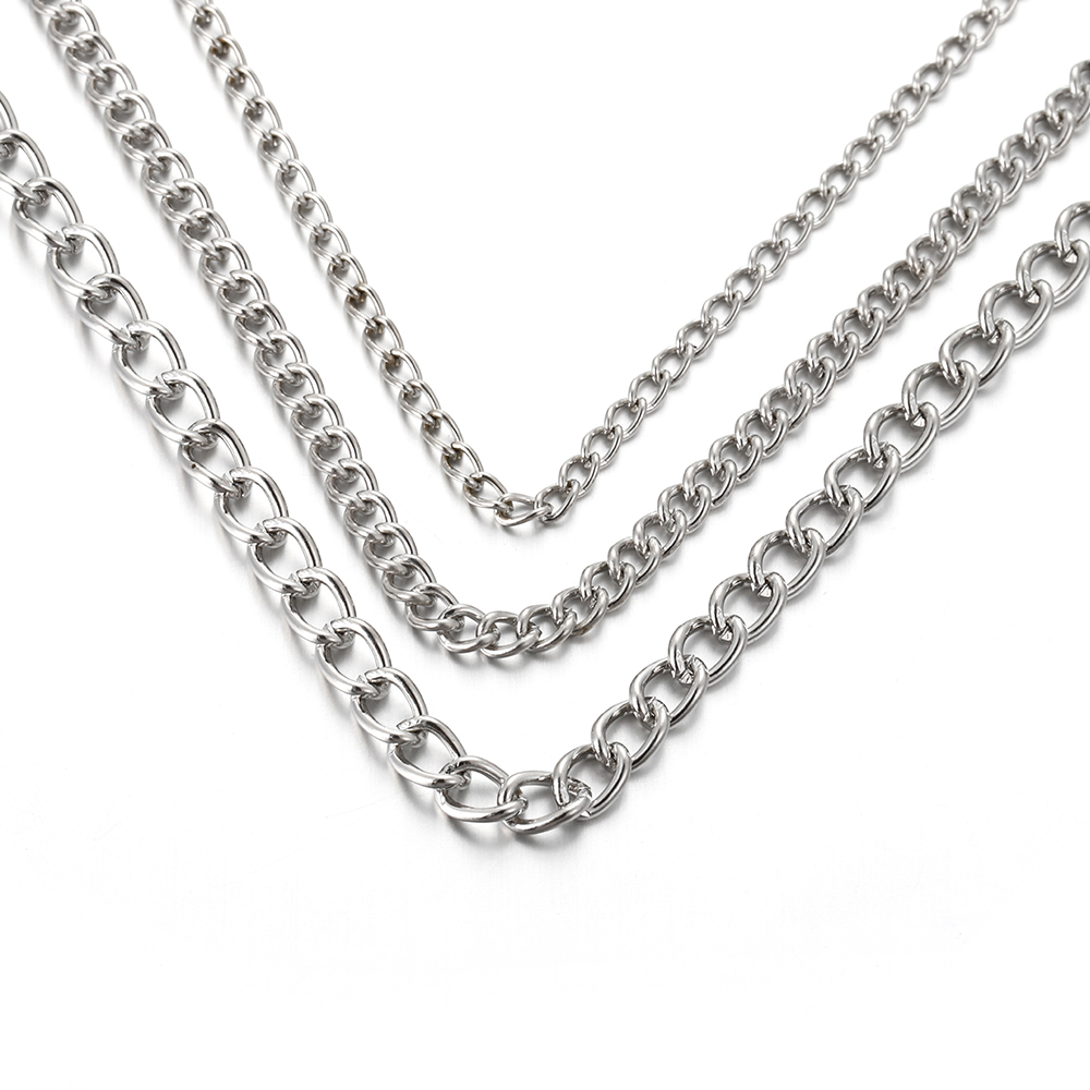2 メートル 2.5/3.5/4.5 ミリメートル金属フラッ - Body Jewelry Chains のレビューと価格