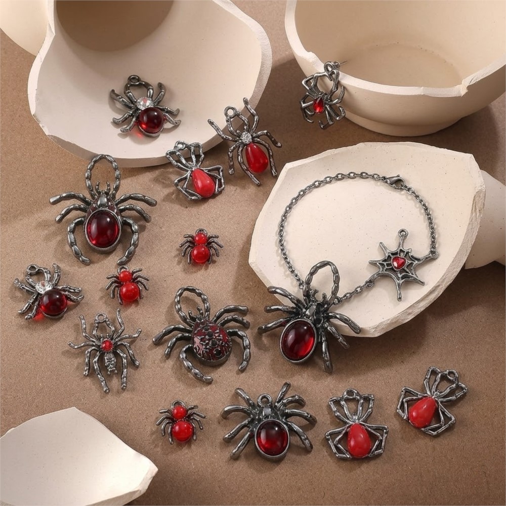 5 個ダークゴシックレトロブラックスパイダーペンダント Y2 - Body Jewelry Y2K のレビューと価格