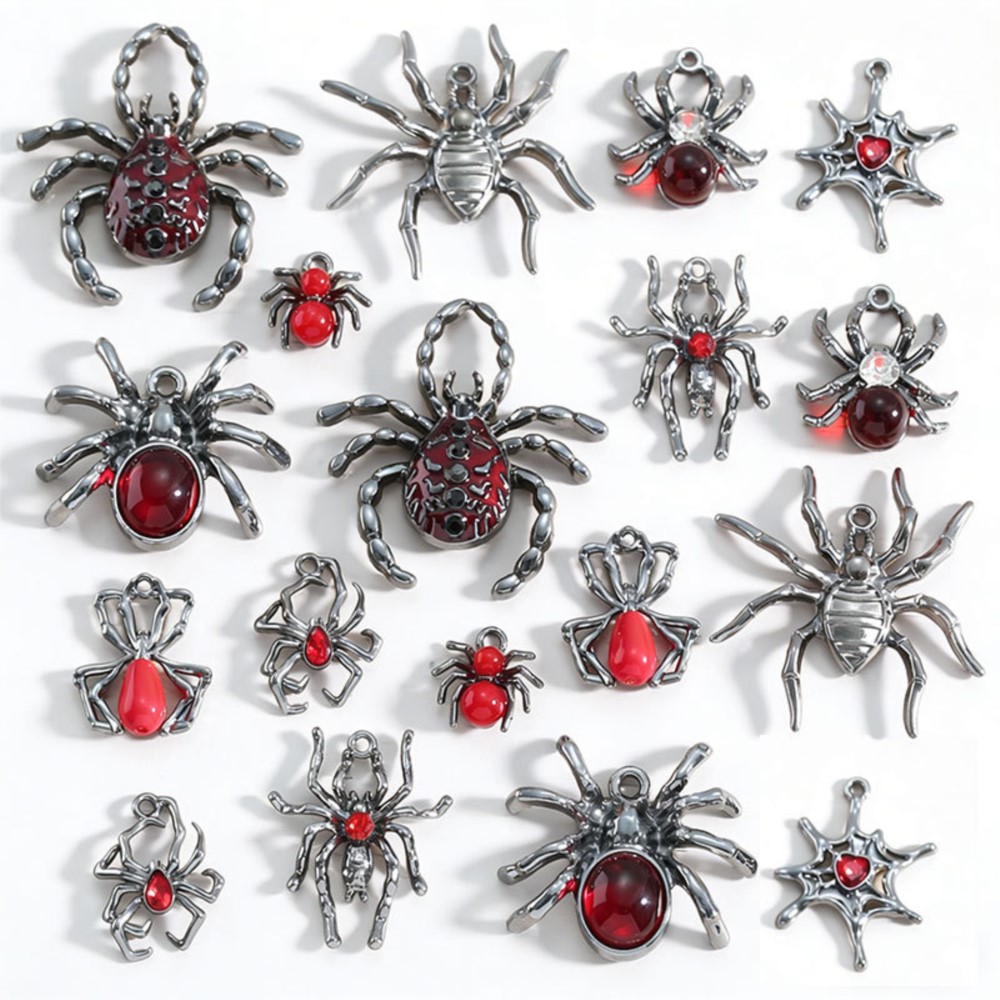 5 個ダークゴシックレトロブラックスパイダーペンダント Y2 - Body Jewelry Y2K のレビューと価格