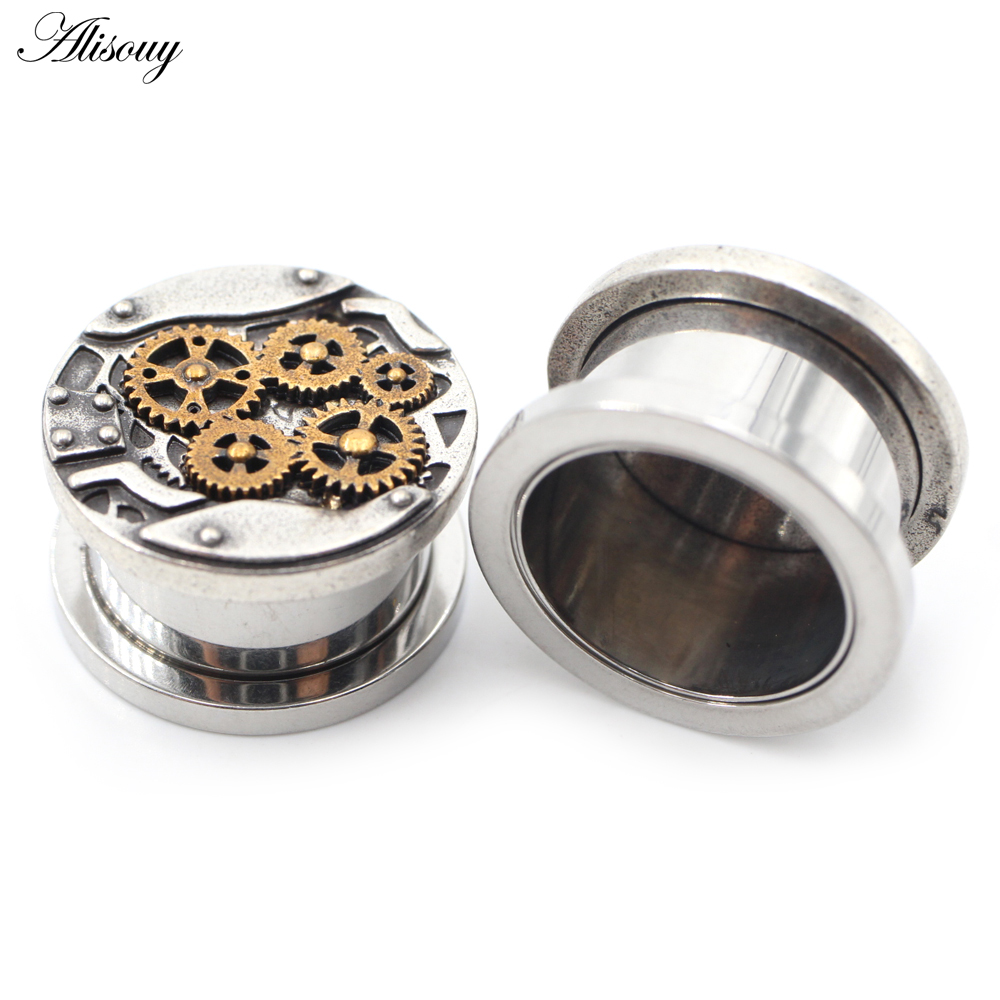 Alisouy 2個入り パンク マシンギア スレッド ステ - Body Jewelry Factory のレビューと価格