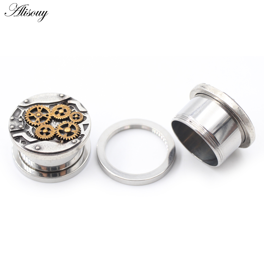 Alisouy 2個入り パンク マシンギア スレッド ステ - Body Jewelry Factory のレビューと価格