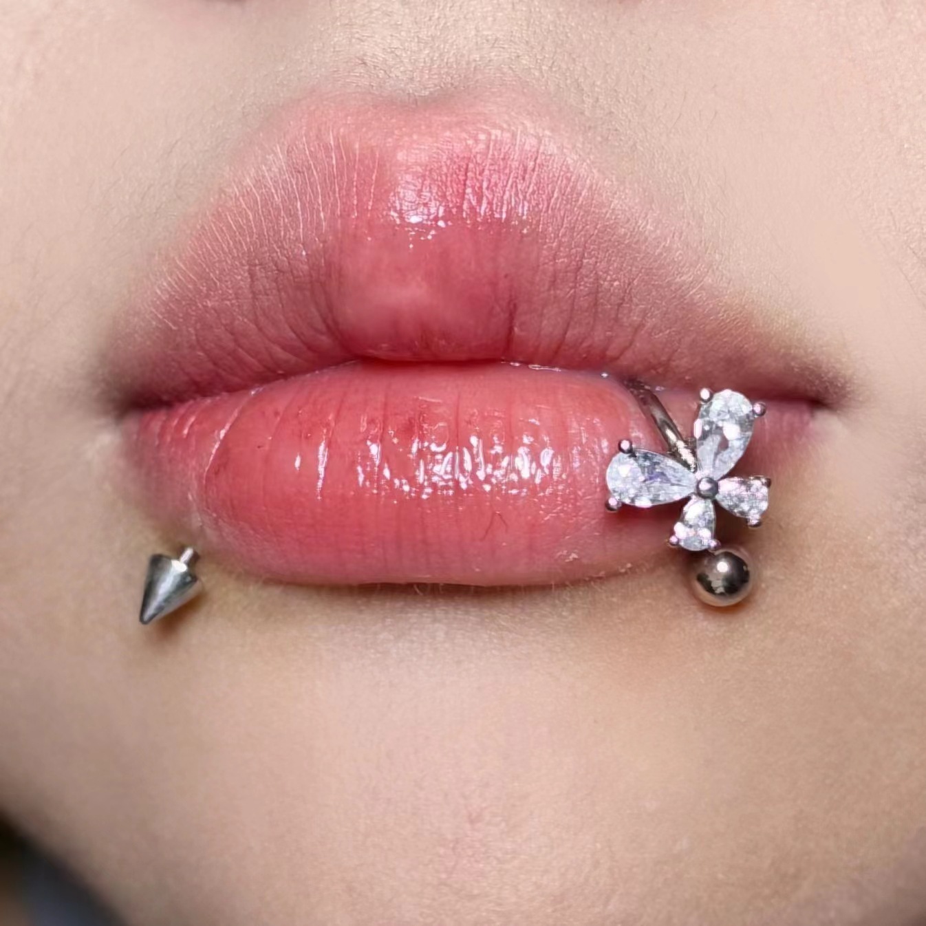 ASTM F136チタン製、蝶の形をしたリップリング、CZ（ - Body Jewelry Nose Ring のレビューと価格