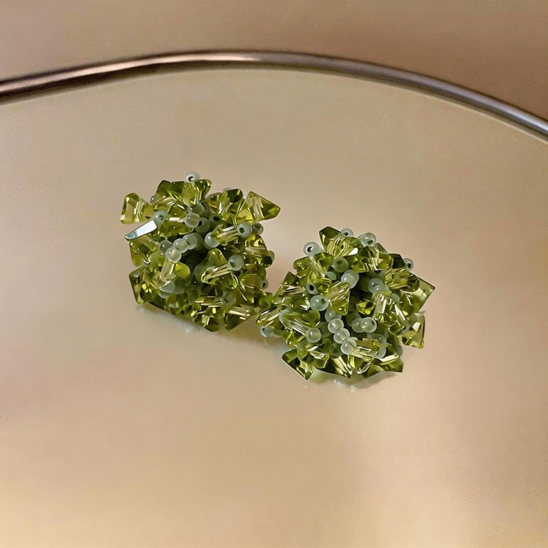 新鮮な手作りフラワークラスタースタッドピアス女性用繊細なグリ - Cluster Stud Ear のレビューと価格