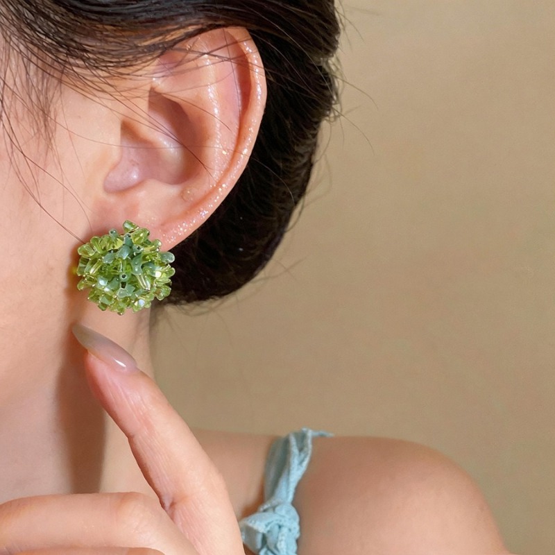 新鮮な手作りフラワークラスタースタッドピアス女性用繊細なグリ - Cluster Stud Ear のレビューと価格