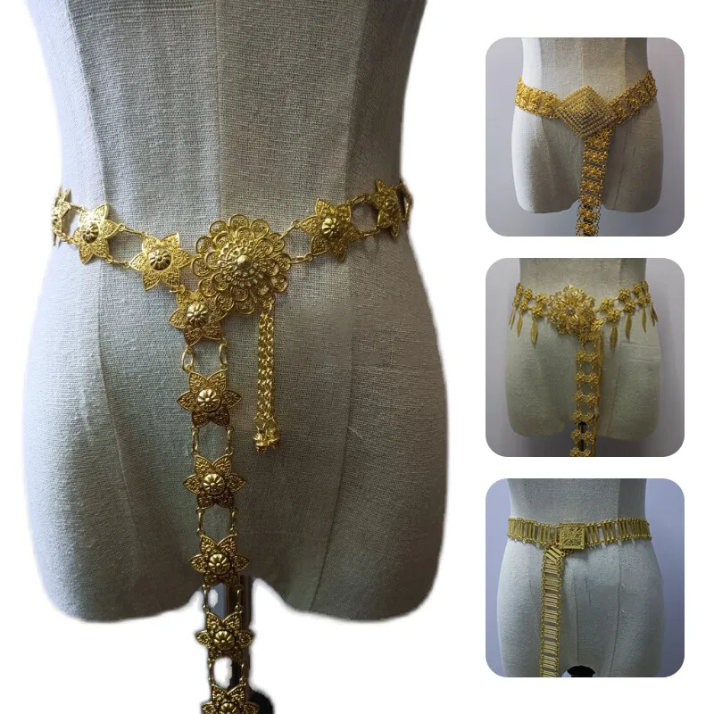 1PC 金属タイウエストチェーン女性タイ Dai ゴールドベ - Body Jewelry Chains のレビューと価格