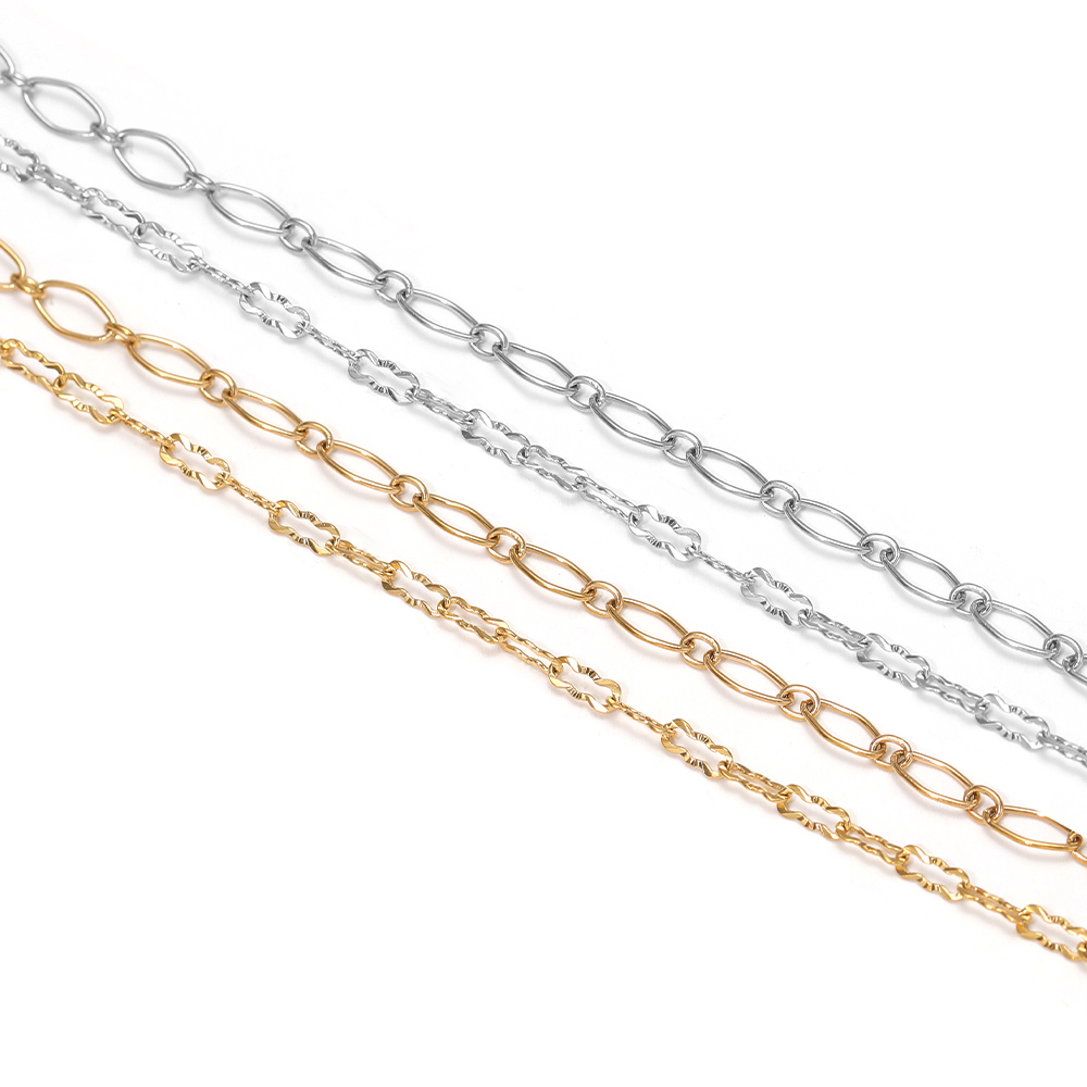 2メートルステンレス鋼エンボス加工チェーン、菱形チェーン、ジ - Body Jewelry Chains のレビューと価格